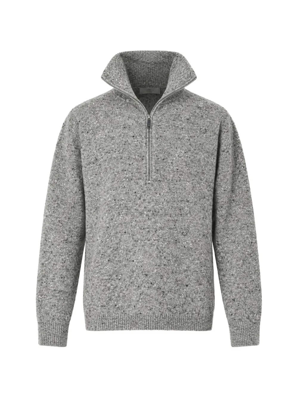 Liviana Conti Emerin flecked half-zip sweater - Grigio