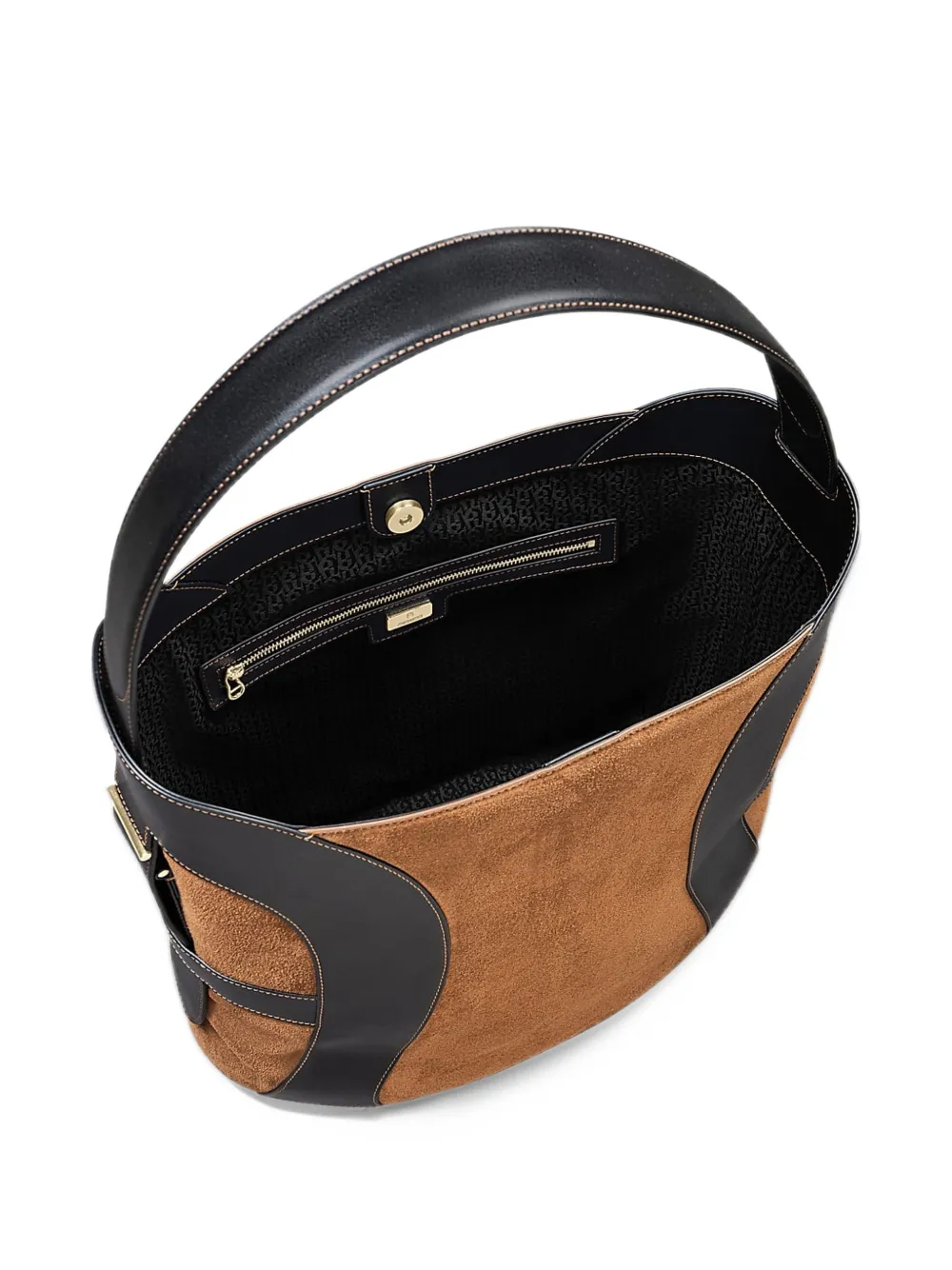 AIGNER Deborah suede bucket bag Bruin