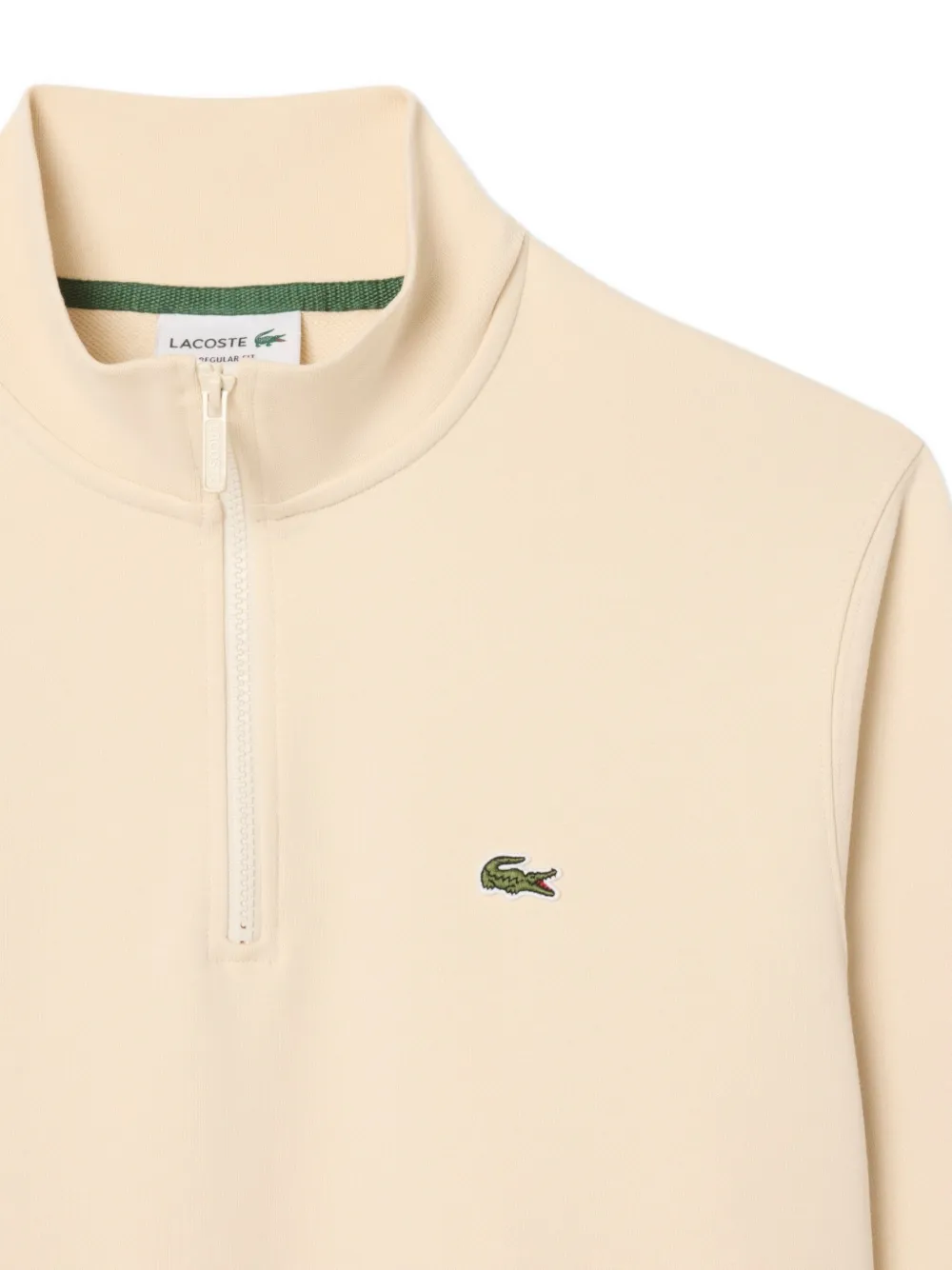 Lacoste zip-up fleece sweatshirt Beige