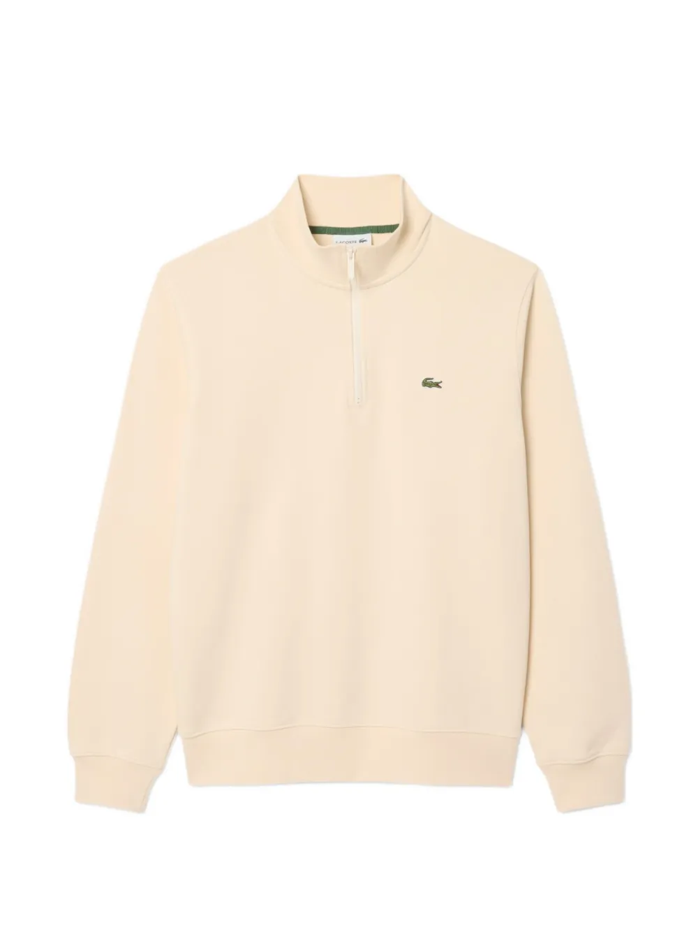 Lacoste zip-up fleece sweatshirt Beige