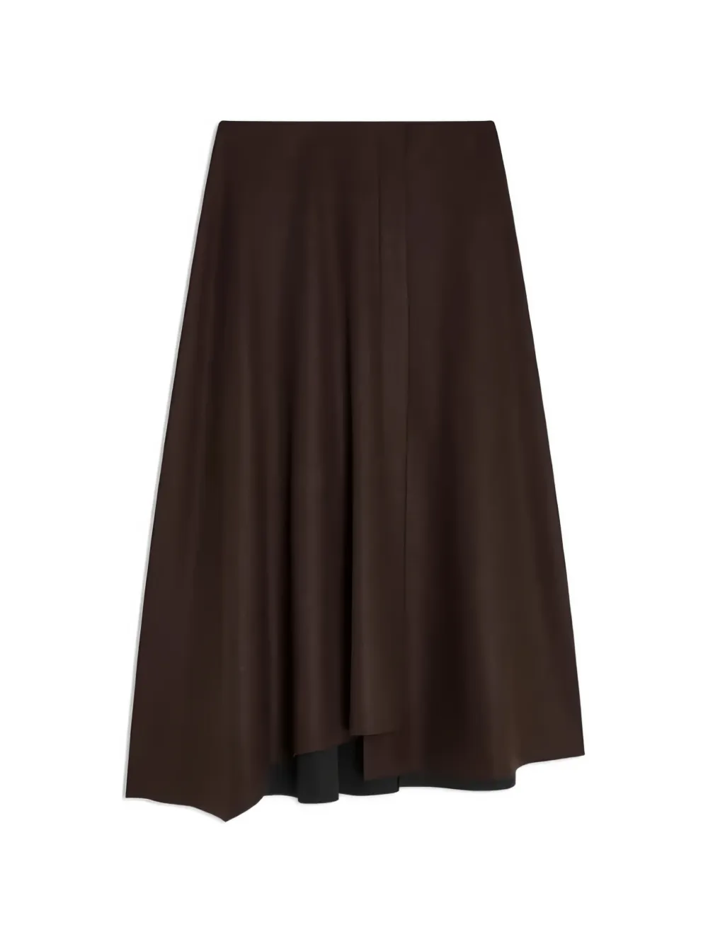 Liviana Conti Avaline asymmetric cashmere maxi skirt - Marrone