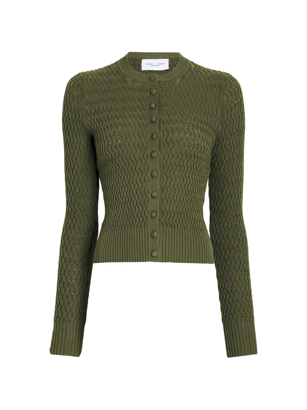Proenza Schouler White Label Marci cable-knit cardigan Groen