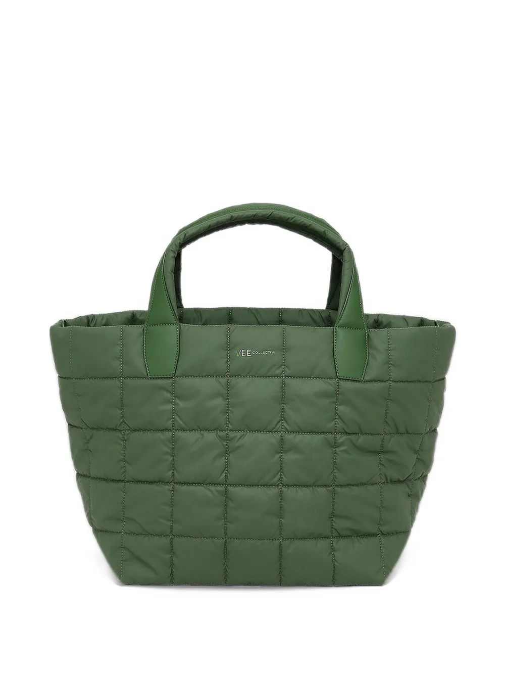 VeeCollective Medium Porter quilted tote bag Groen