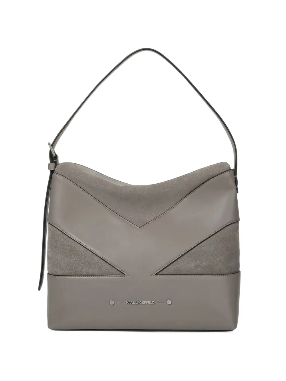 Karl Lagerfeld K Koncept suede-panelled shoulder bag Grijs