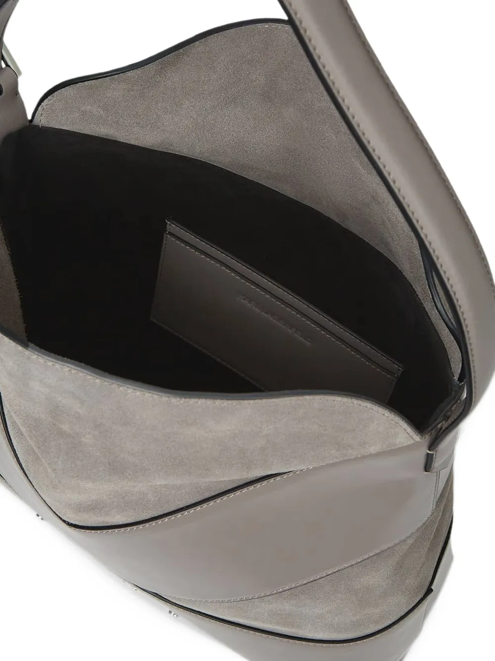 Karl Lagerfeld K Koncept suede-panelled shoulder bag Grijs