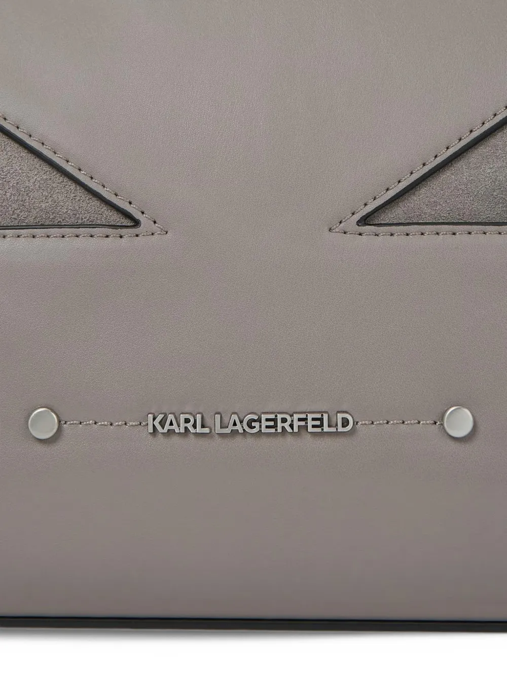 Karl Lagerfeld K Koncept suede-panelled shoulder bag Grijs