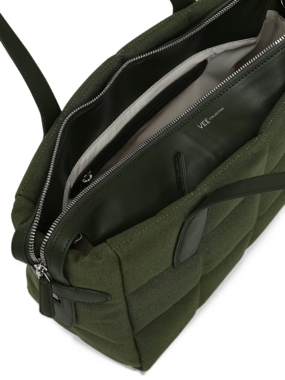 VeeCollective small Tela quilted tote bag Groen