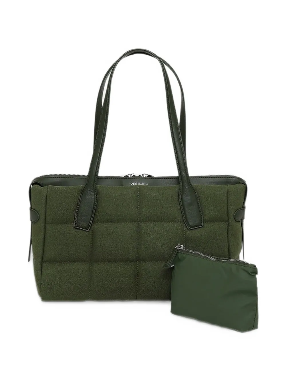 VeeCollective small Tela quilted tote bag Groen
