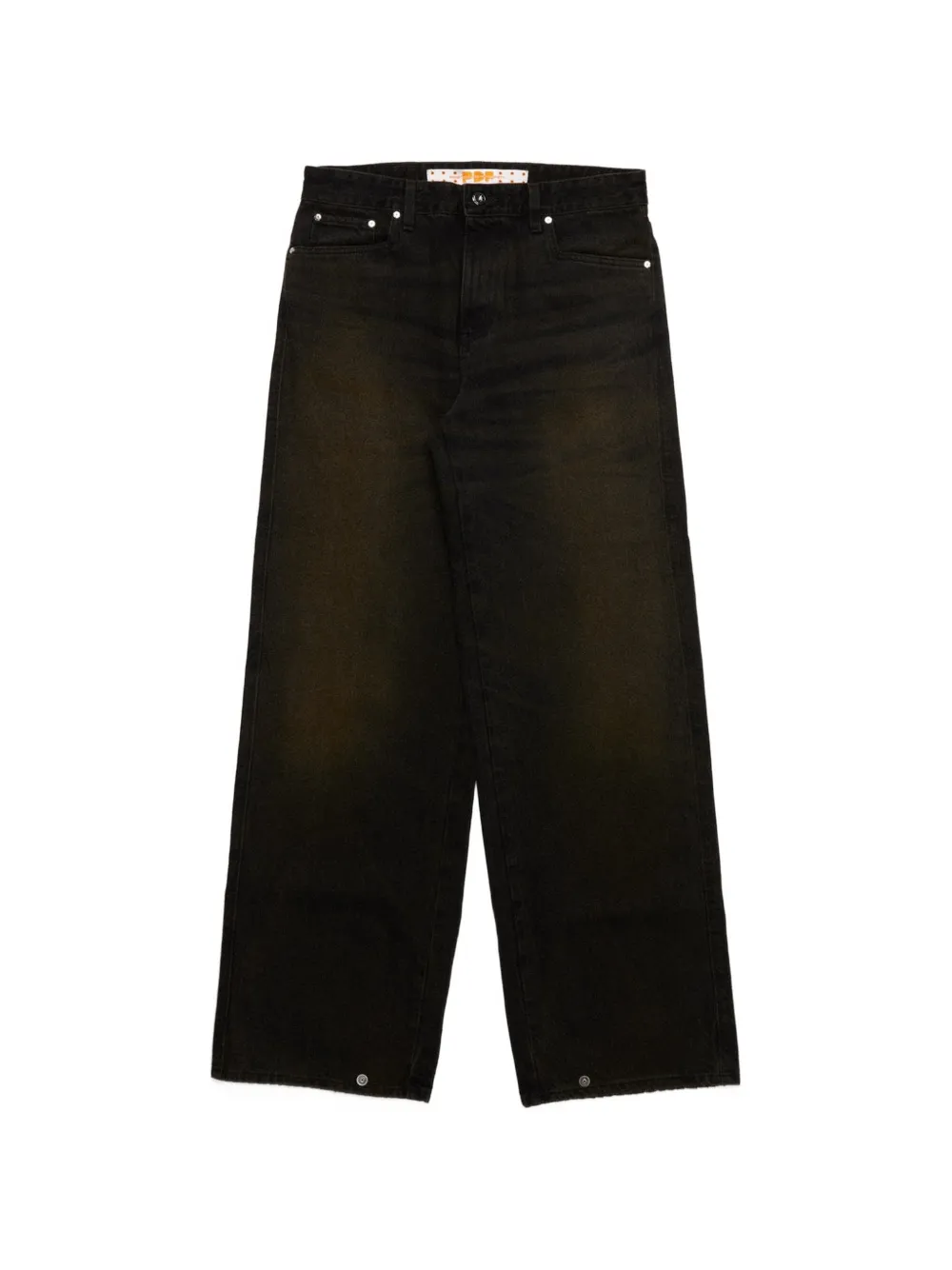 PDF faded straight-leg jeans - Nero