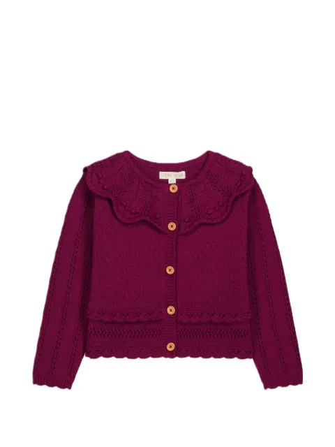 LOUISE MISHA KIDS Josephina scalloped-collar cotton cardigan