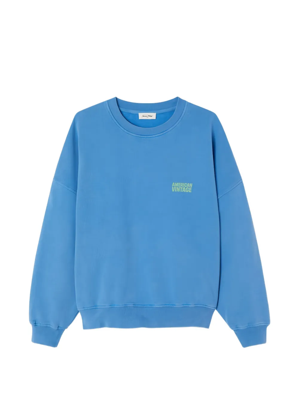 American Vintage Plizzy sweater met logo-print Blauw