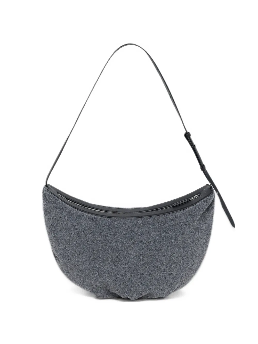 VeeCollective Essence Wool crescent shoulder bag - Grigio