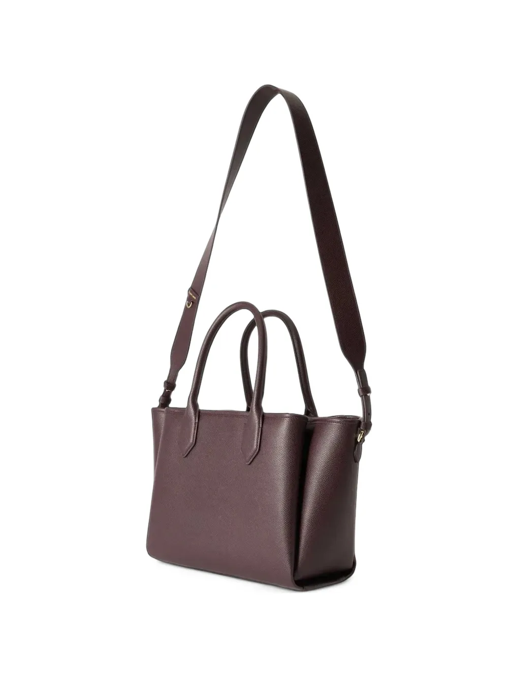 Emporio Armani logo-patch pebbled tote bag Rood
