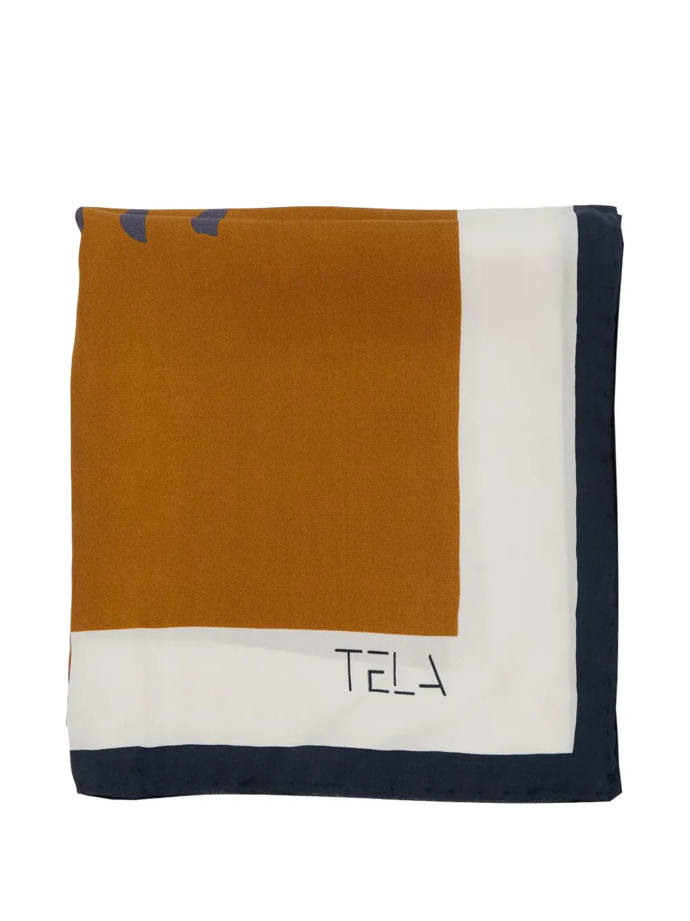 Tela horse-print squared scarf - Giallo