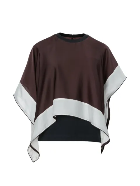 sacai haut à design superposé à empiècements