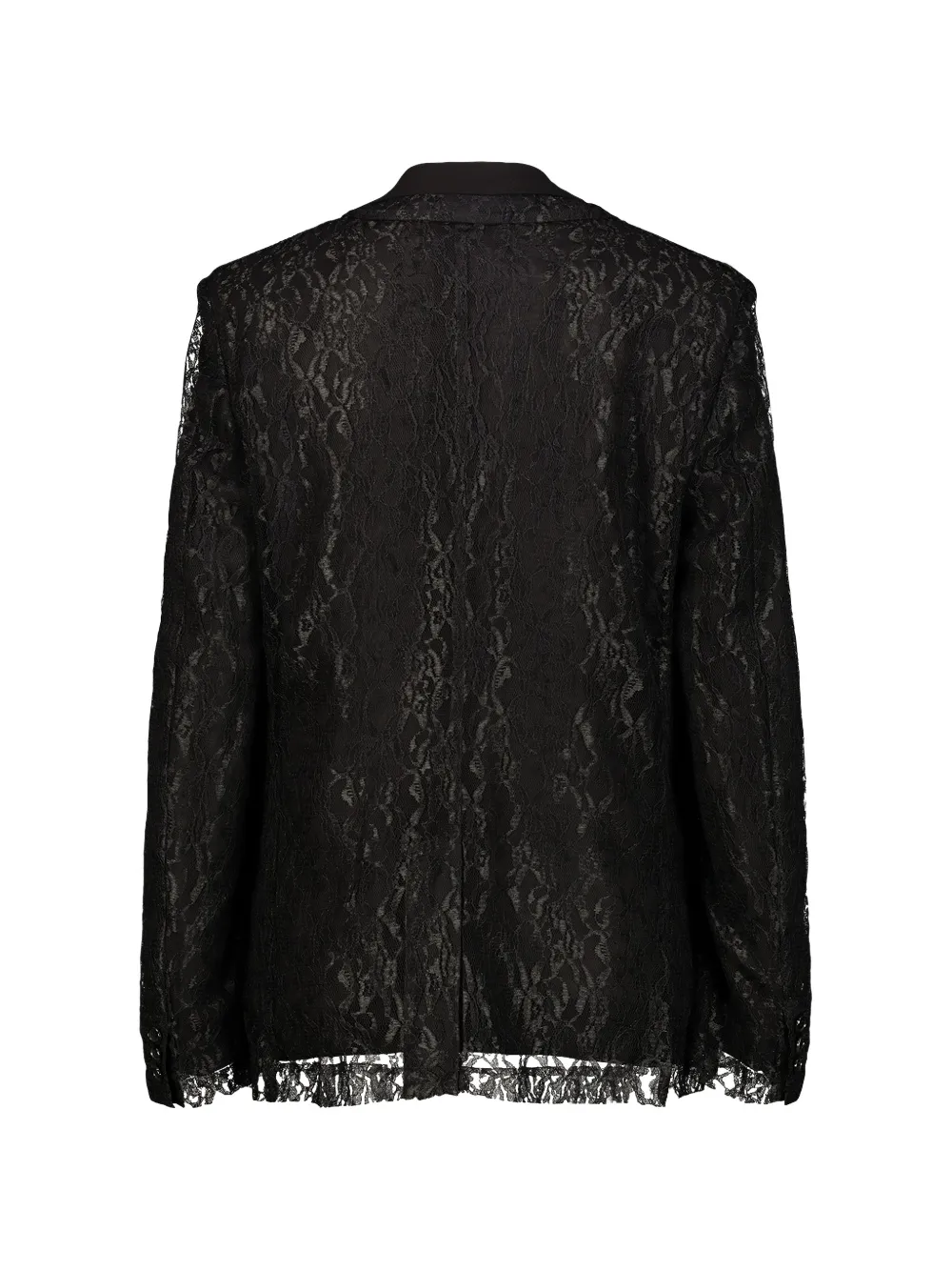 Comme Des Garçons Gelaagde blazer met kanten laag Zwart