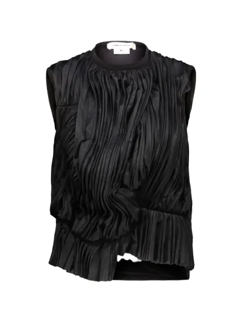 Comme Des Garçons pleated draped top
