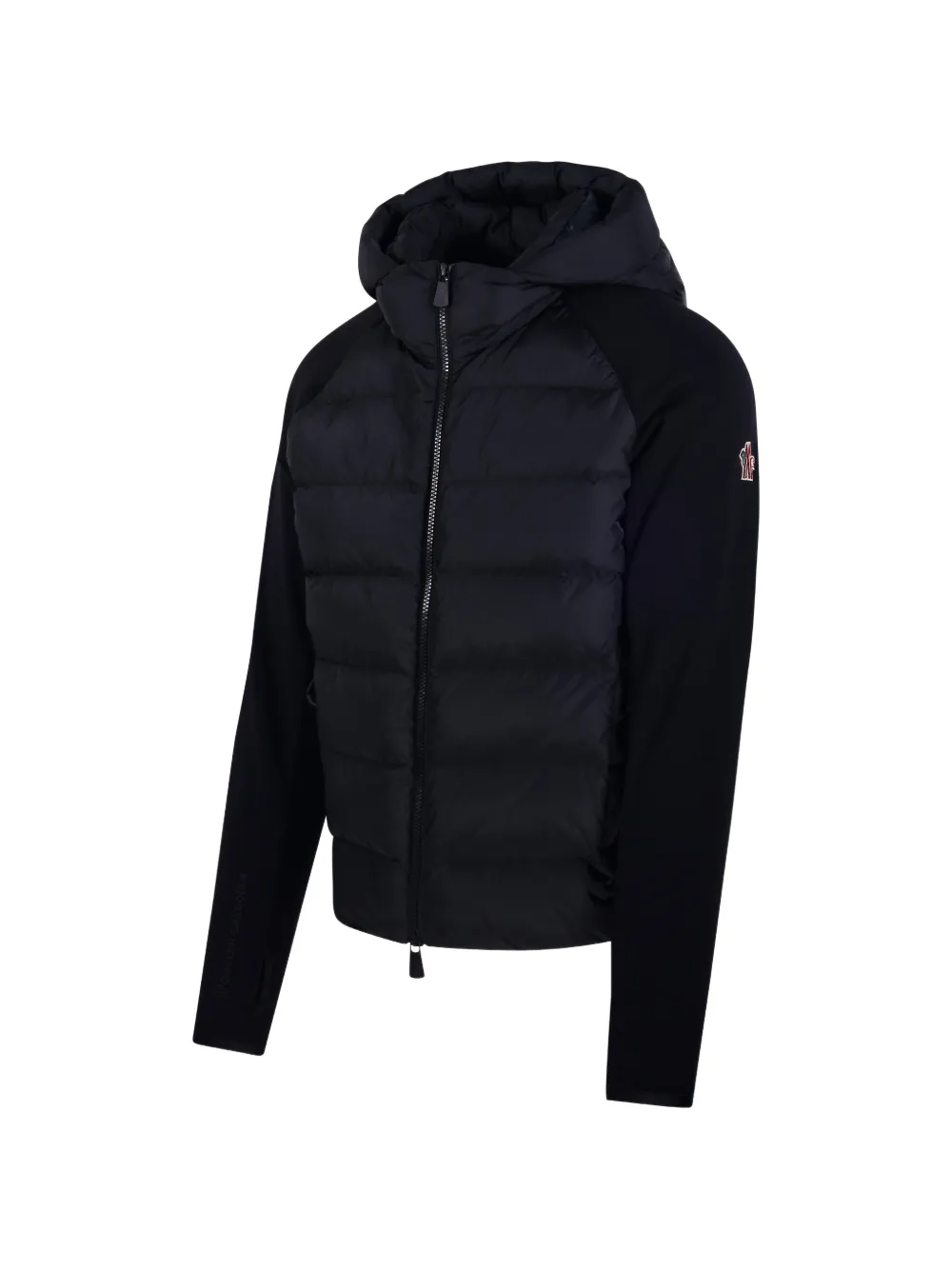 Moncler Grenoble Polartec quilted hooded jacket Zwart