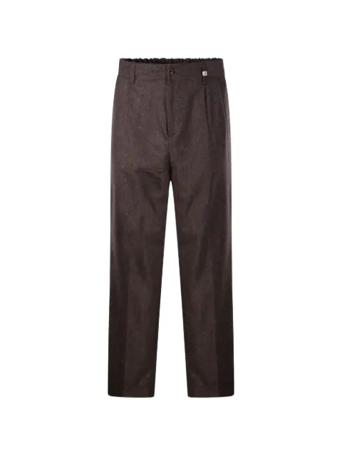 Myths pleated elasticated-waist straight-leg trousers
