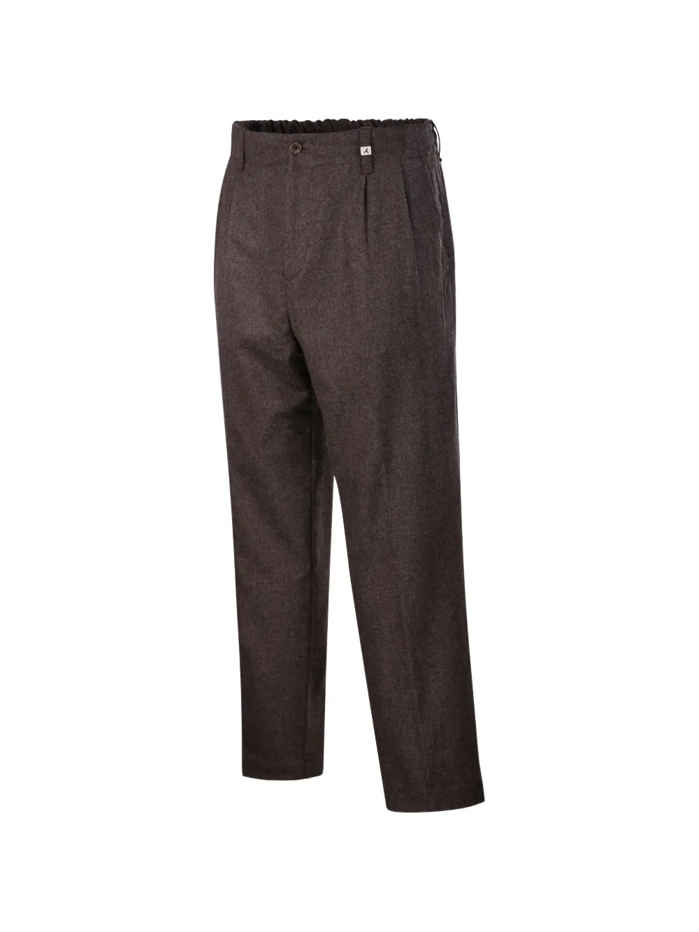 Myths pleated elasticated-waist straight-leg trousers Bruin