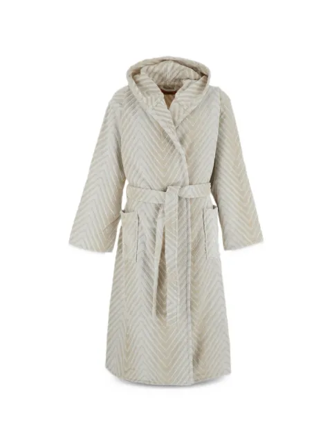 Missoni Home bata en tejido zigzag con capucha