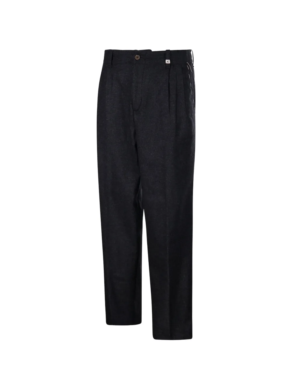 Myths pleated-detail straight-leg trousers Grijs