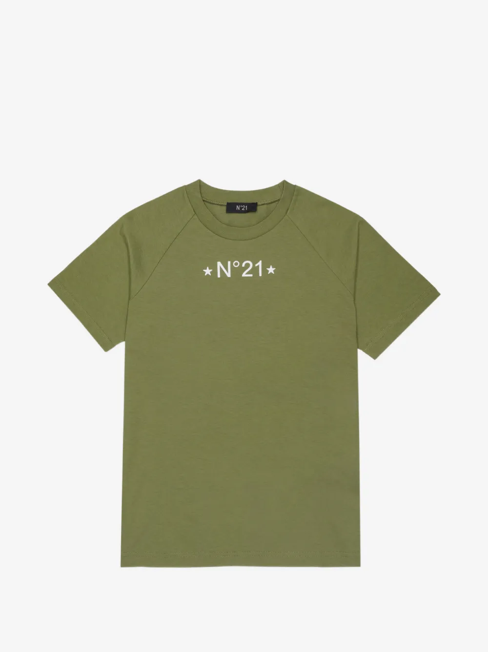 N.21 Kids 로고 프린트 래글런 티셔츠