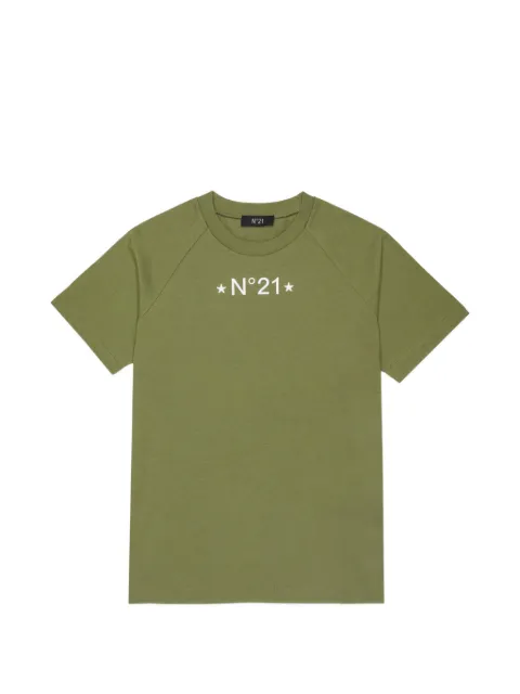 Nº21 Kids logo-print raglan-sleeve T-shirt