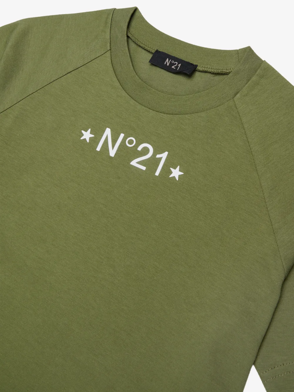 N.21 Kids 로고 프린트 래글런 티셔츠