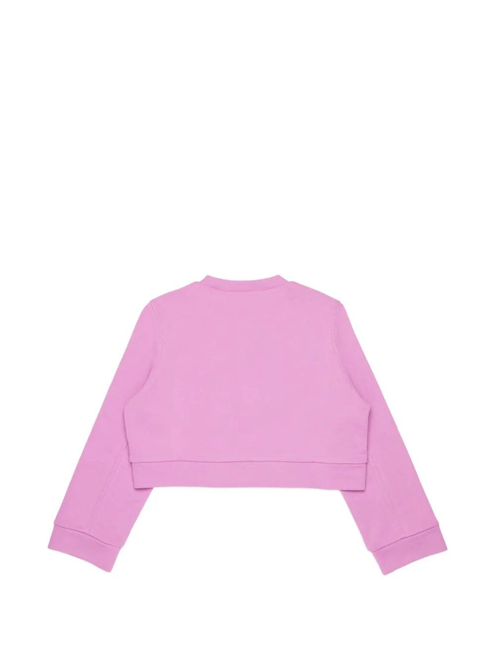 Marni Kids logo-embroidered cropped sweatshirt Roze
