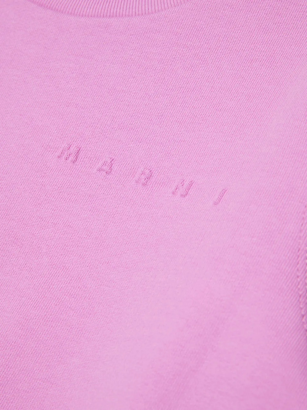 Marni Kids logo-embroidered cropped sweatshirt Roze