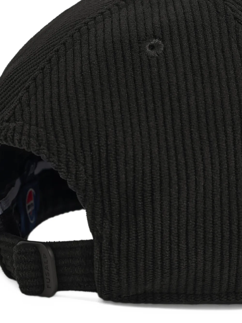 Fusalp corduroy logo-embroidered cap Zwart