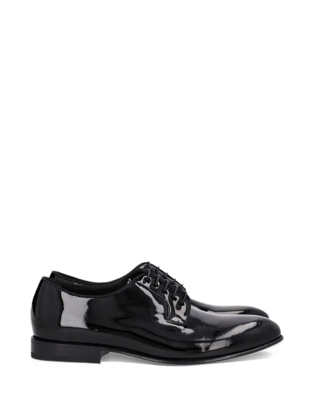 Al Duca D’Aosta 1902 patent leather derby shoes - Black
