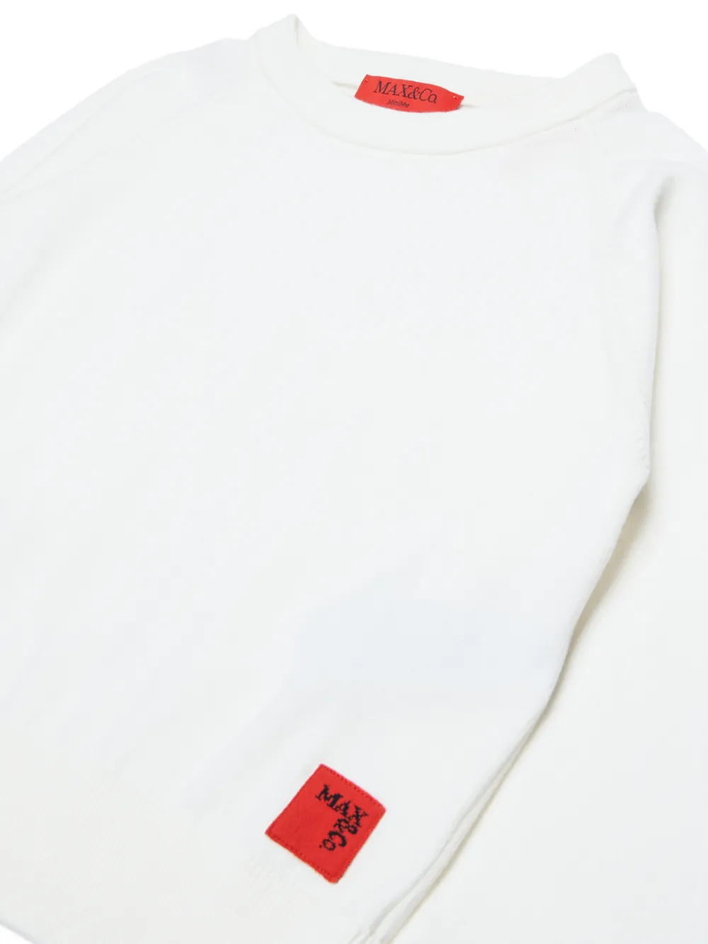 MAX&Co. Kids logo-patch sweater Wit