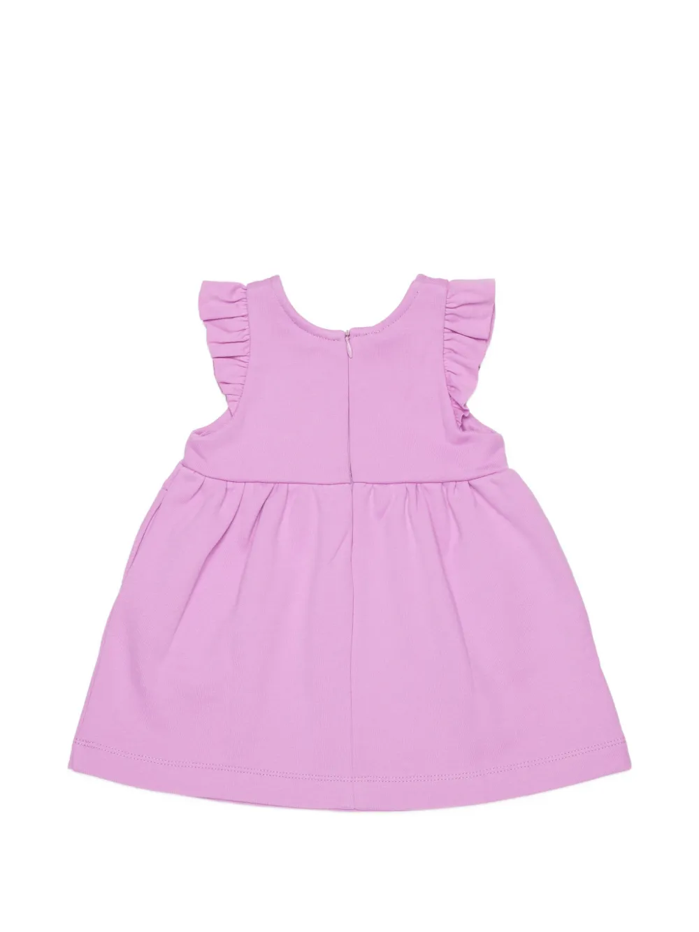 Marni Kids ruffled embroidered dress Paars