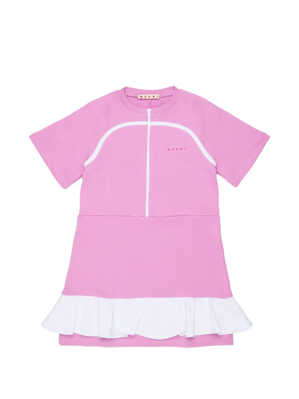 Marni Kids ruffled zip-up dress Roze