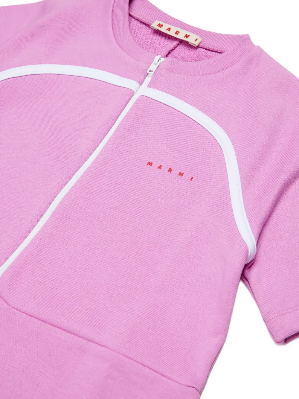 Marni Kids ruffled zip-up dress Roze