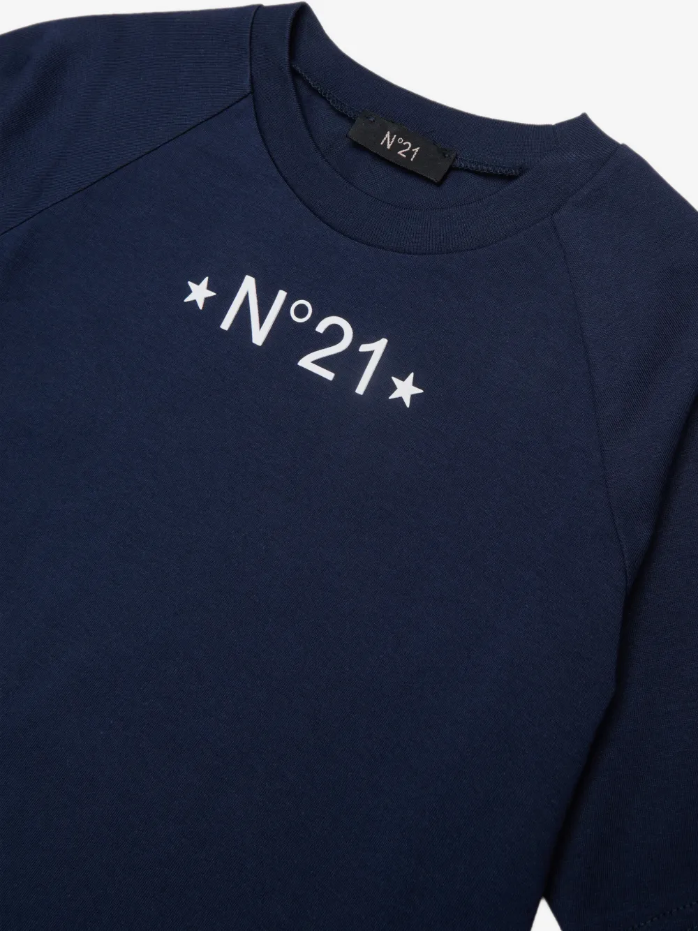 N.21 Kids 로고 프린트 래글런 티셔츠