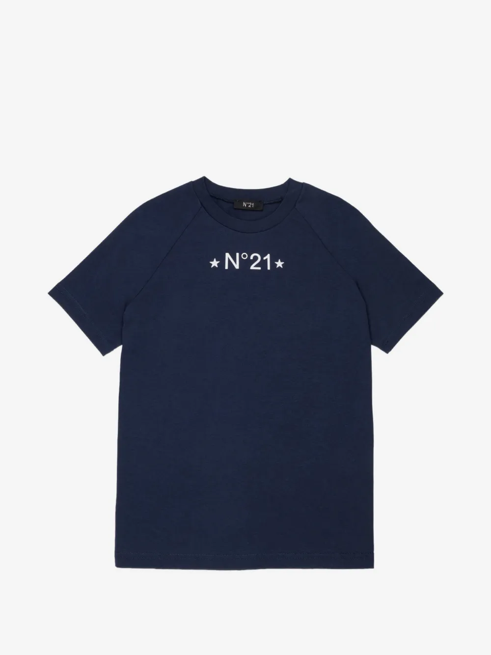 N.21 Kids 로고 프린트 래글런 티셔츠