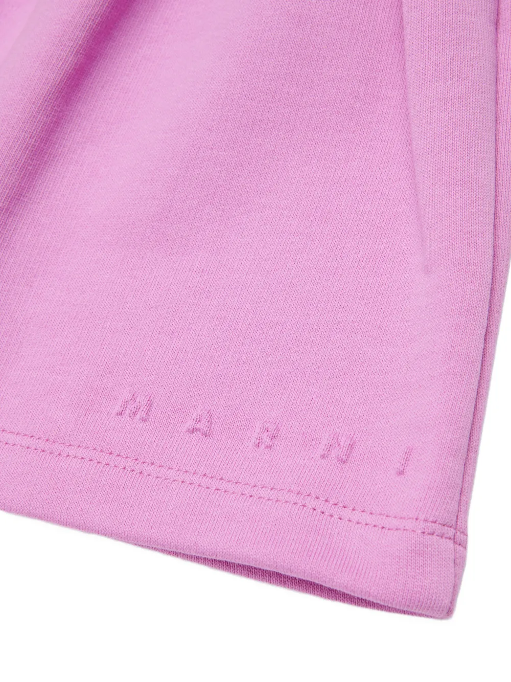 Marni Kids logo-embroidered elasticated-waist skirt Roze