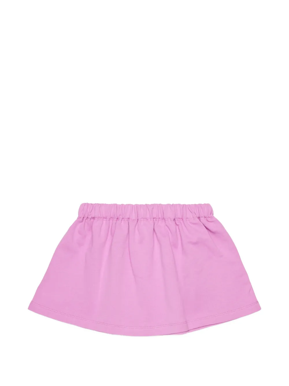 Marni Kids logo-embroidered elasticated-waist skirt - Rosa