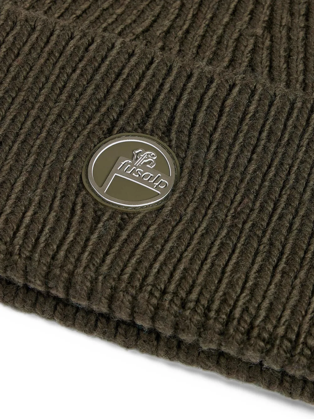 Fusalp ribbed-knit logo-patch beanie hat Groen