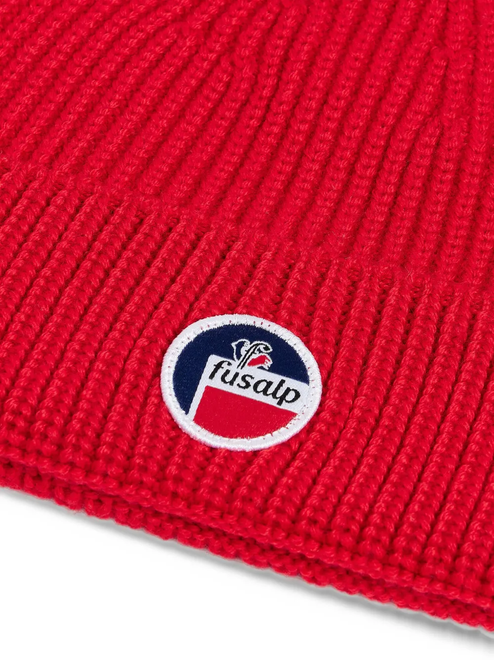Fusalp Cosmic logo-patch beanie hat Rood