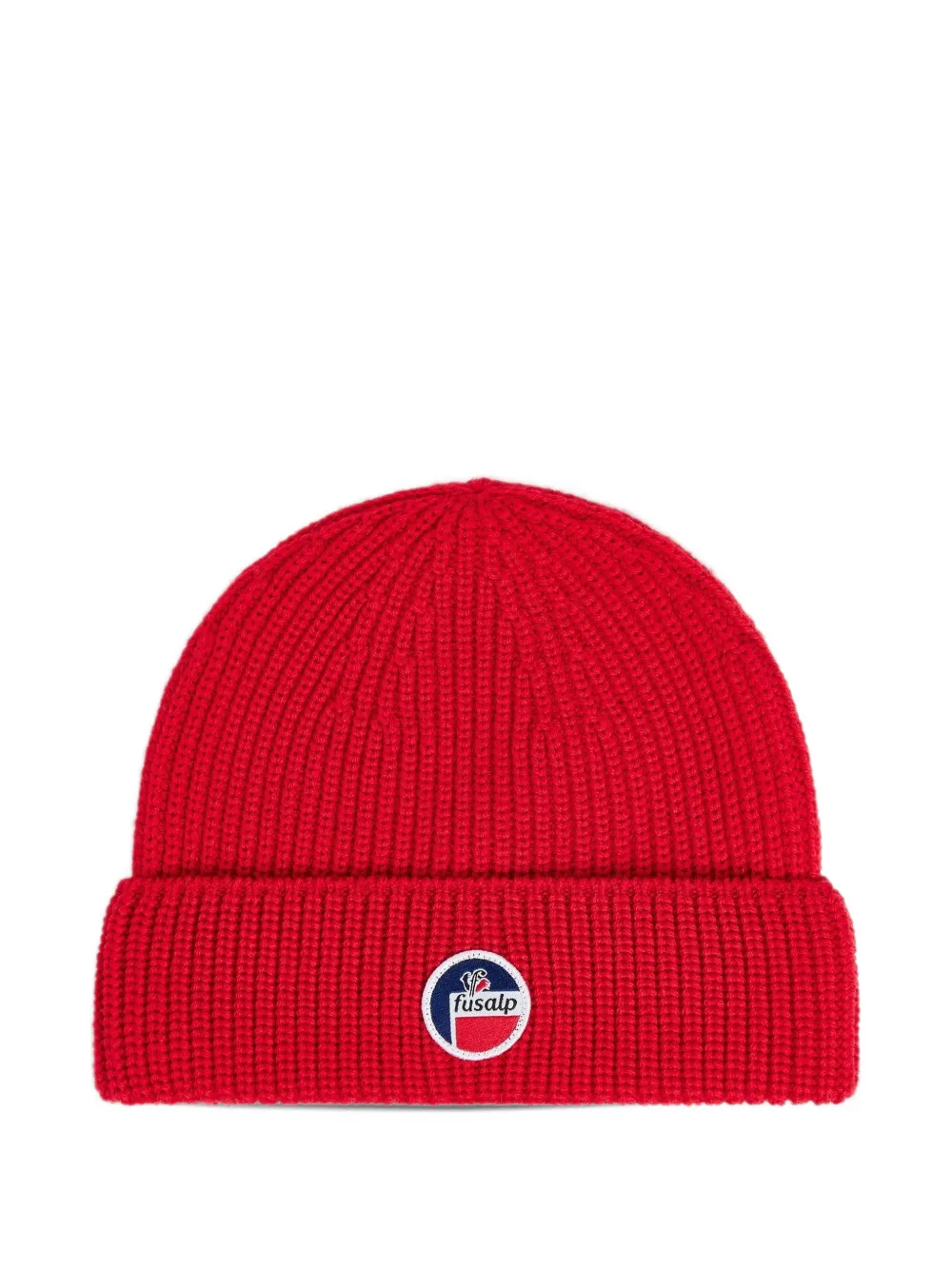 Fusalp Cosmic logo-patch beanie hat - Rosso