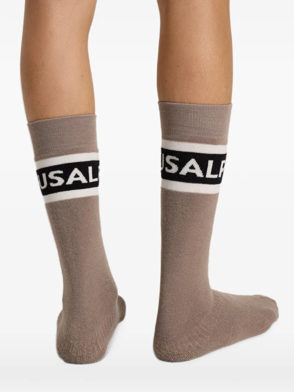 Fusalp Piste Pro logo-jacquard socks Beige