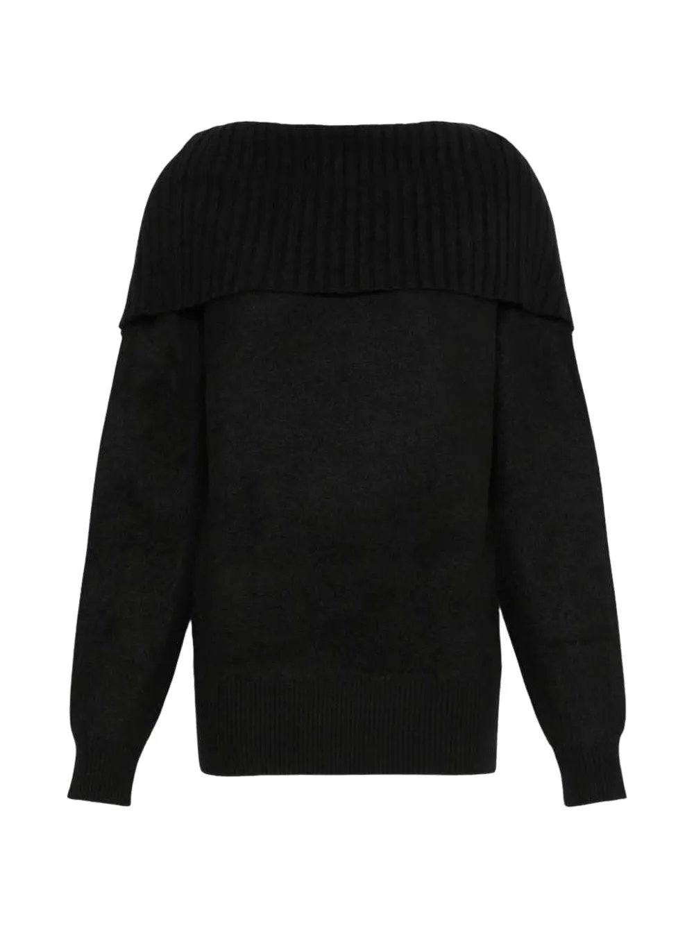 Sportmax brushed-wool open-back sweater Zwart