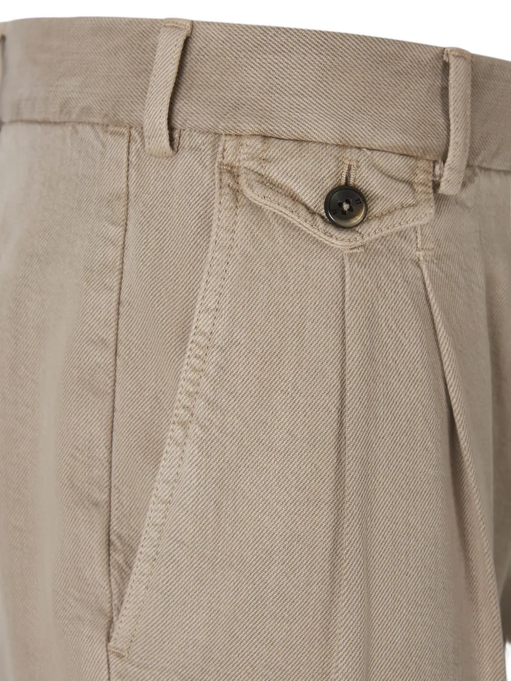 PT Torino pleated-waist tapered-leg trousers Beige