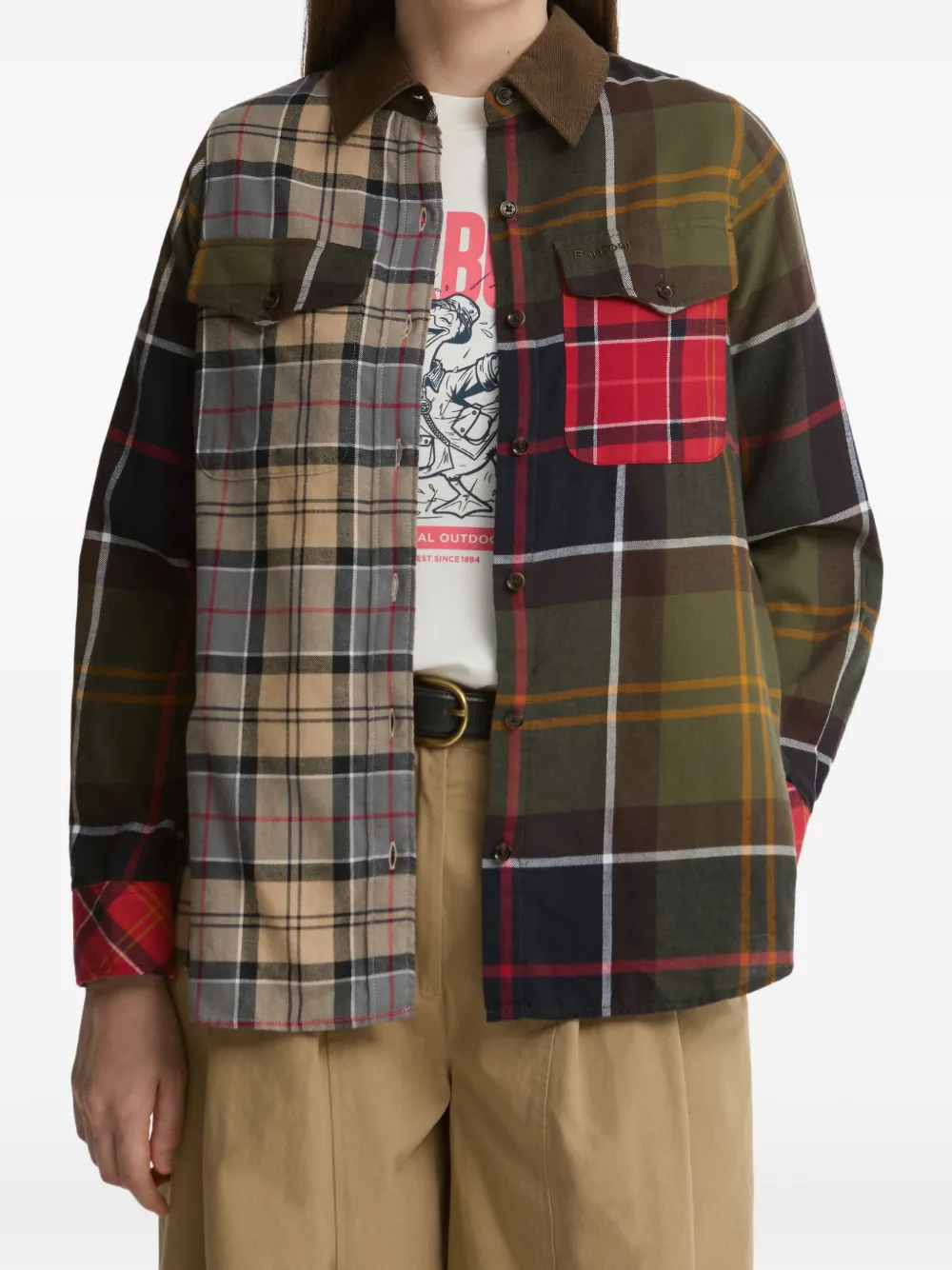 Barbour International Marena Tartan shirt Groen