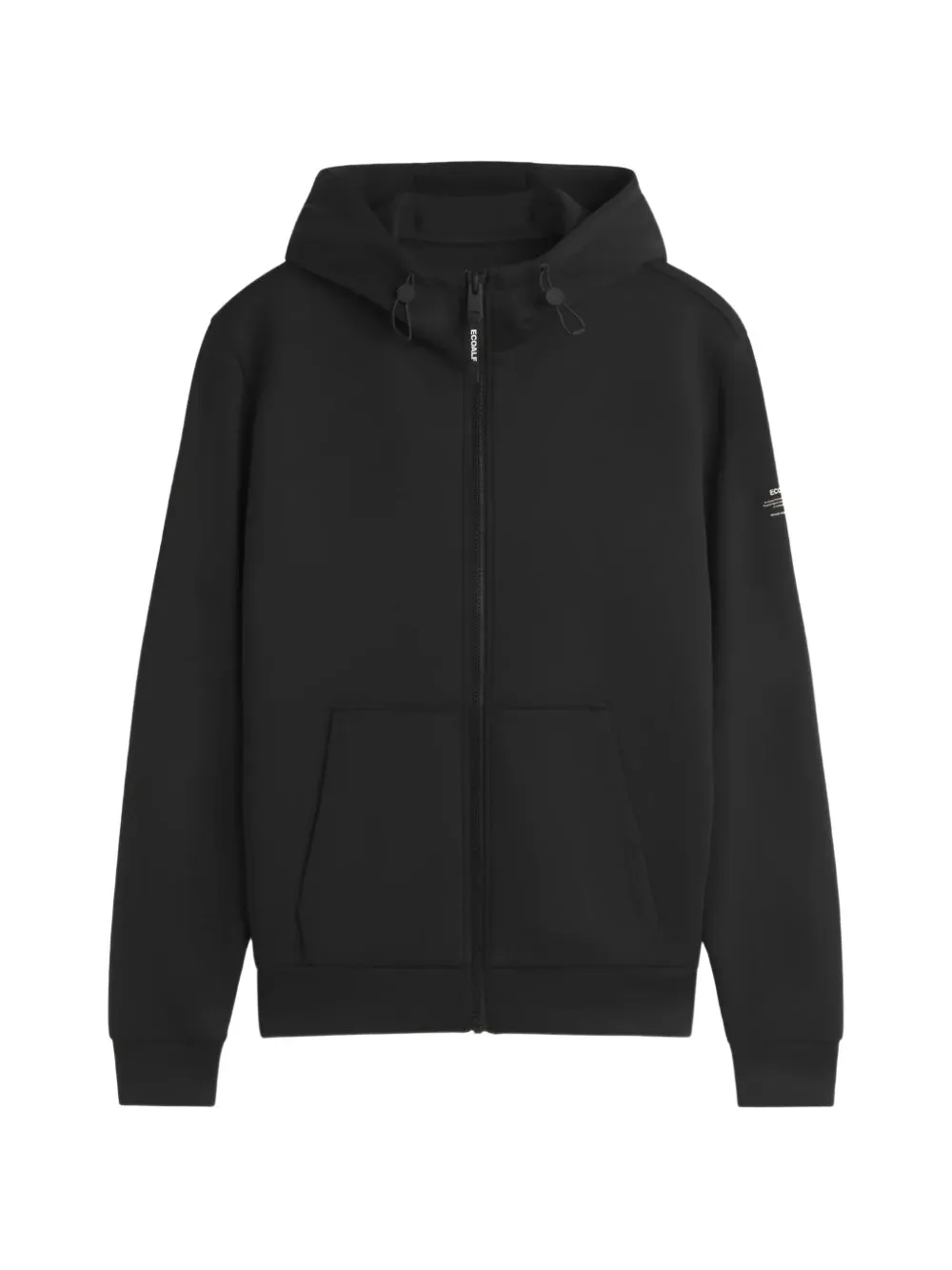 Ecoalf Agadir zip-up drawstring hoodie Zwart
