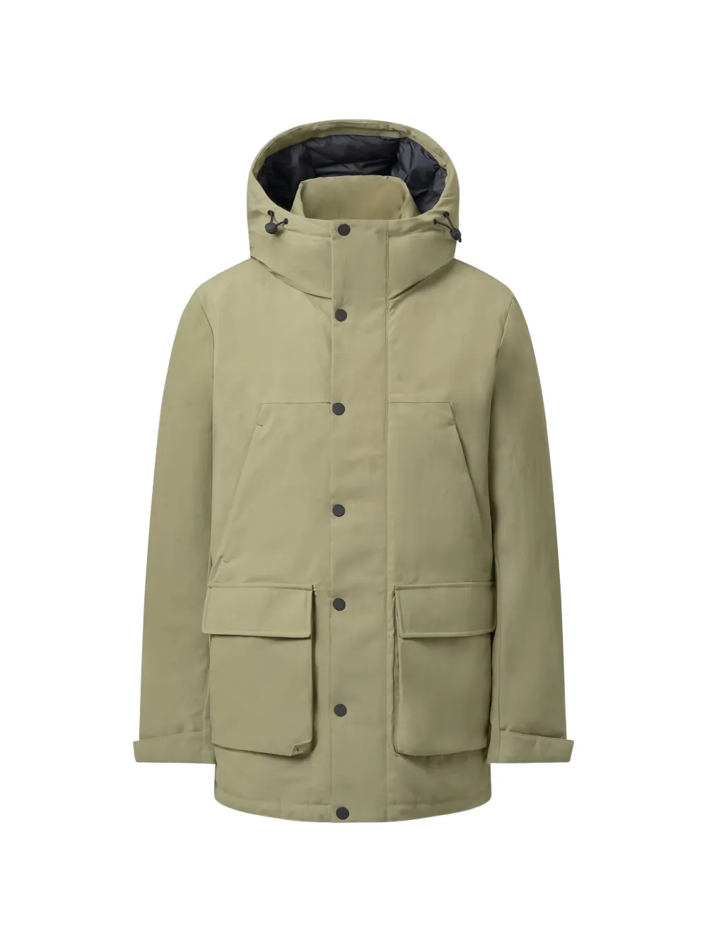 Ecoalf hooded multi-pocket coat Beige
